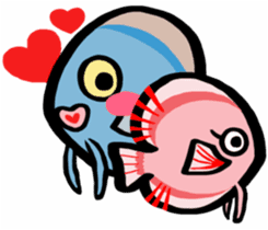 In the aquarium<Young Discus> sticker #4398089