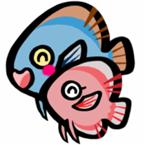 In the aquarium<Young Discus> sticker #4398092