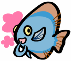 In the aquarium<Young Discus> sticker #4398094