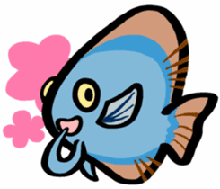 In the aquarium<Young Discus> sticker #4398094