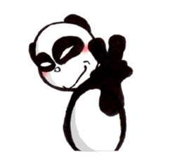 a panda with strength 2 sticker #4398577