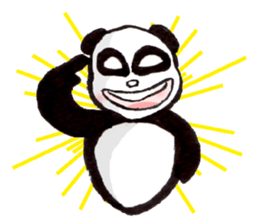 a panda with strength 2 sticker #4398588