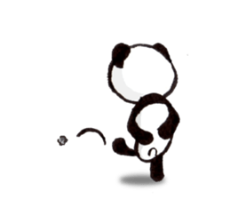 a panda with strength 2 sticker #4398593