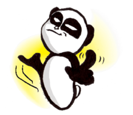 a panda with strength 2 sticker #4398601