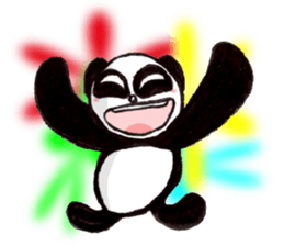 a panda with strength 2 sticker #4398614