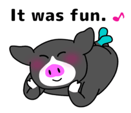 Kawaii Piggy (English) sticker #4399033