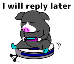 Kawaii Piggy (English) sticker #4399034