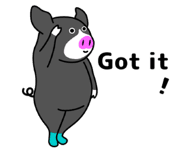 Kawaii Piggy (English) sticker #4399057