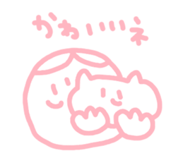 honwakako chan and cat2 sticker #4400024