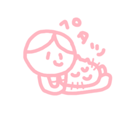 honwakako chan and cat2 sticker #4400030