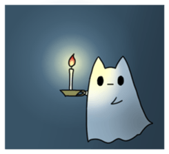 ghosts of the cat sticker #4400127