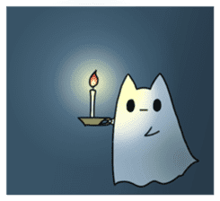 ghosts of the cat sticker #4400127