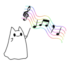 ghosts of the cat sticker #4400135