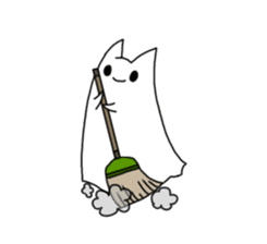 ghosts of the cat sticker #4400141