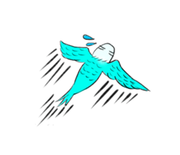 A lovely and interesting parrot. sticker #4400977
