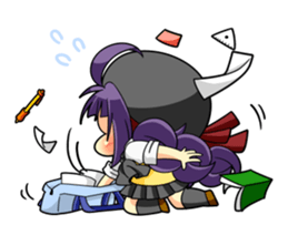 With elder girl. sticker #4402121