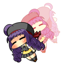 With elder girl. sticker #4402145