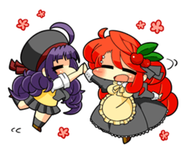 With elder girl. sticker #4402148