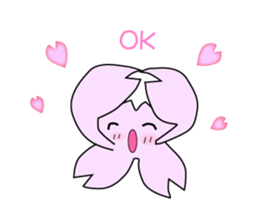 Cherry blossoms pippi sticker #4404093