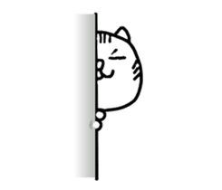 White cat Pon sticker #4405512