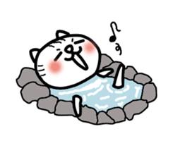 White cat Pon sticker #4405527