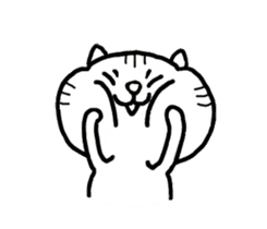 White cat Pon sticker #4405528