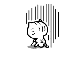 White cat Pon sticker #4405546