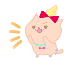 Cute cat TROIS sticker #4406373