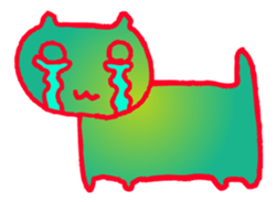 Psychedelic cats sticker #4407039