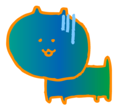 Psychedelic cats sticker #4407047