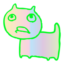 Psychedelic cats sticker #4407054