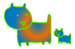 Psychedelic cats sticker #4407062