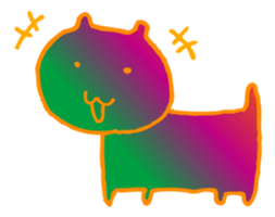 Psychedelic cats sticker #4407068