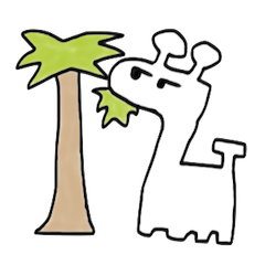 Strange black and white giraffe