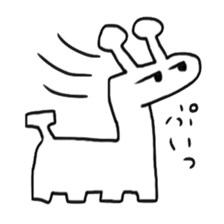 Strange black and white giraffe sticker #4407993