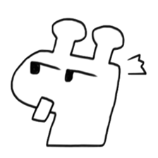 Strange black and white giraffe sticker #4407996