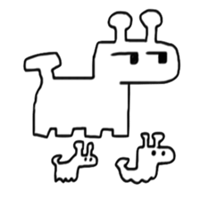 Strange black and white giraffe sticker #4407997