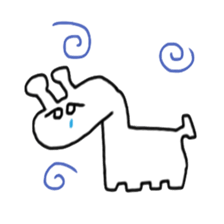 Strange black and white giraffe sticker #4408001