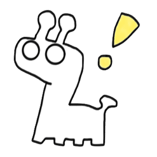 Strange black and white giraffe sticker #4408003