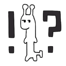 Strange black and white giraffe sticker #4408006