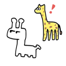 Strange black and white giraffe sticker #4408007
