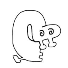 Strange black and white giraffe sticker #4408009