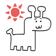 Strange black and white giraffe sticker #4408011