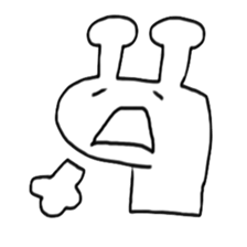 Strange black and white giraffe sticker #4408012