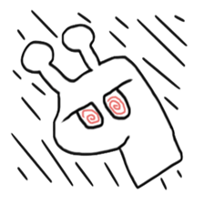 Strange black and white giraffe sticker #4408014