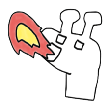 Strange black and white giraffe sticker #4408015