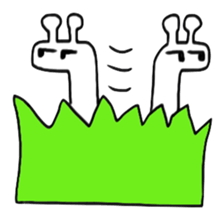 Strange black and white giraffe sticker #4408022