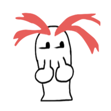 Strange black and white giraffe sticker #4408025