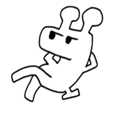 Strange black and white giraffe sticker #4408026