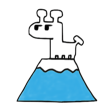 Strange black and white giraffe sticker #4408027